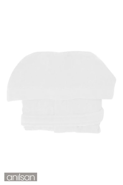 Beyaz  Pamuklu Çocuk Bornozu - 4-6 Yaş - Yumuşak, Nefes Alabilir, Doğal Kumaş - 2