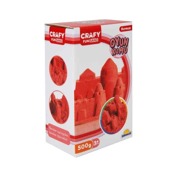 Nessiworld Crafy Kırmızı Kinetik Kum 500 g ürün görseli 1