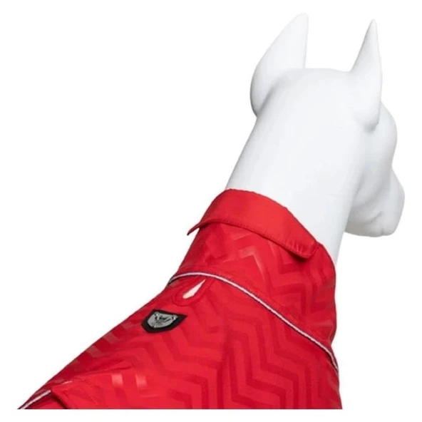 Lindo Dogs Softshell Red Stripe Köpek Yağmurluğu Kırmızı Beden 8 - 3