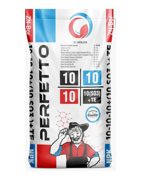 Perfetto 10-10-10+10SO3 Taban Gübresi 5 kg ürün görseli 1