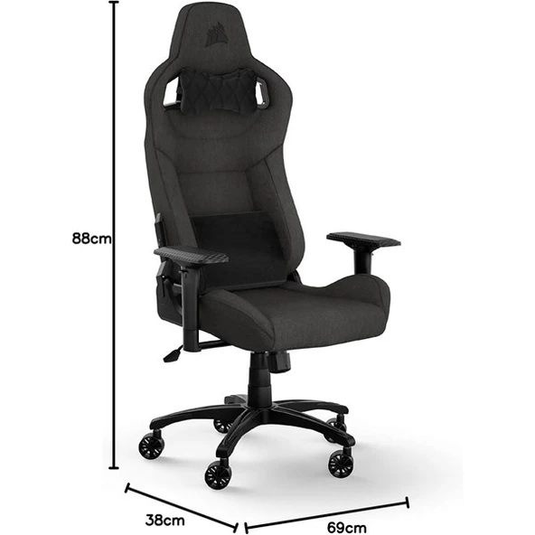 CORSAIR T3 RUSH FABRIC CF-9010057-WW OYUNCU KOLTUĞU - 3