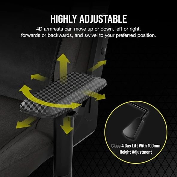 CORSAIR T3 RUSH FABRIC CF-9010057-WW OYUNCU KOLTUĞU - 7