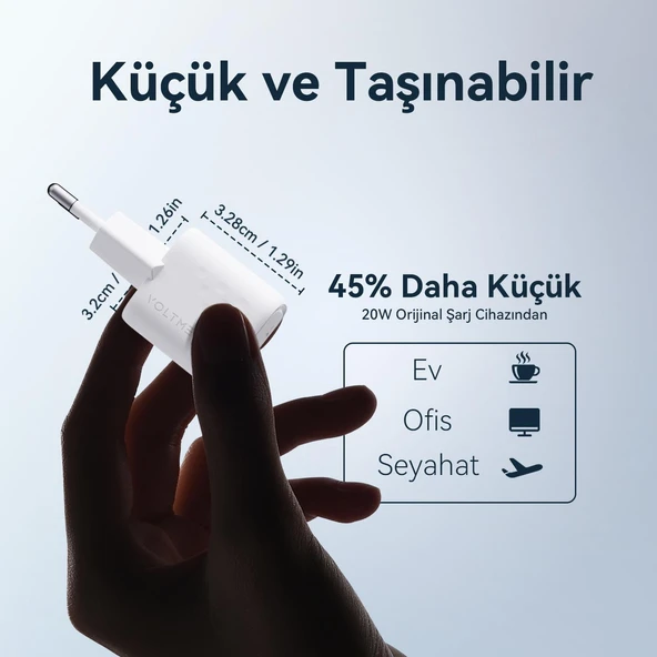 VOLTME V2004 Revo Beyaz 20W USB-C Şarj Aleti - 5