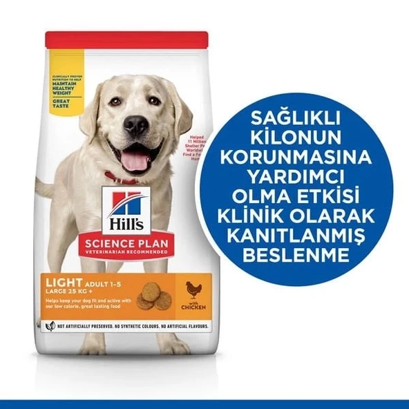 Hills Light Büyük Irk Tavuklu Diyet Köpek Maması 14 Kg - 2