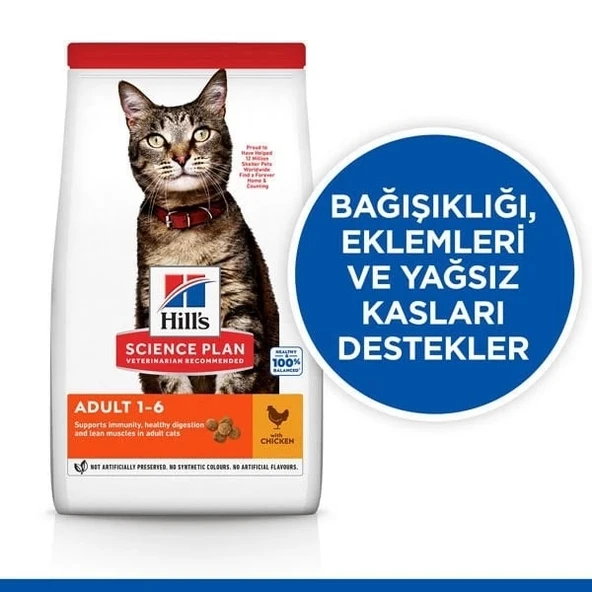Hills Adult Optimal Care Tavuklu Yetişkin Kedi Maması 1.5 Kg - 3