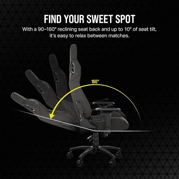 CORSAIR T3 RUSH FABRIC CF-9010057-WW OYUNCU KOLTUĞU - 8