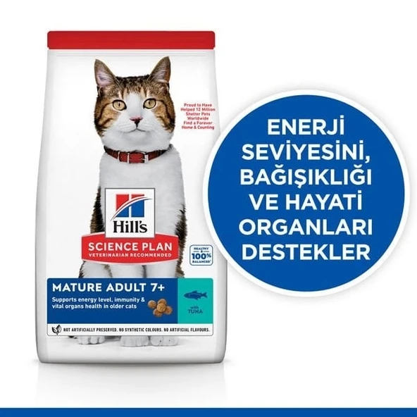 Hills Mature +7 Ton Balıklı Yaşlı Kedi Maması 1.5 Kg - 2