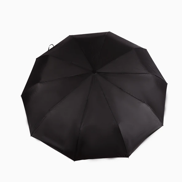 Biggdesign Moods Up Premium Ahşap Saplı Siyah Otomatik Şemsiye, Rüzgara Dayanıklı, Hızlı Kuruyan - 4