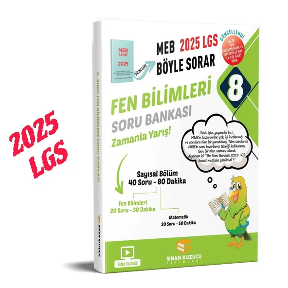 Sinan Kuzucu 2025 8. Sınıf LGS Fen Bilimleri Soru Bankası