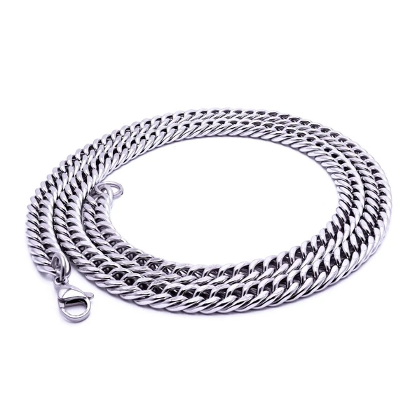 60 cm Zincir Balık Sırtı Model Gümüş Renk 316L Paslanmaz Antialerjik Trend Çelik Kolye ürün görseli 1