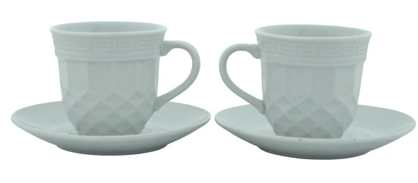 Beyaz Porselen 2 Kişilik 4 Parça Kahve Fincan Seti M1 - 3