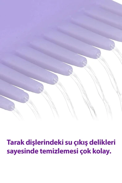 Saç Boyama Tarağı 1 Adet Yıkanabilir Taraklı Saç Yağı Uygulama Aparatı Saç Boyama Seti Maske Makyaj - 3