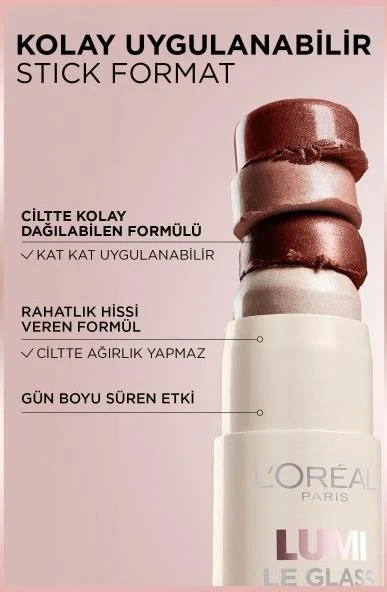 L'Oréal Paris Lumi Glass Islak Bitişli Stick Aydınlatıcı - 610 Glassy Pearl Eclat - 4
