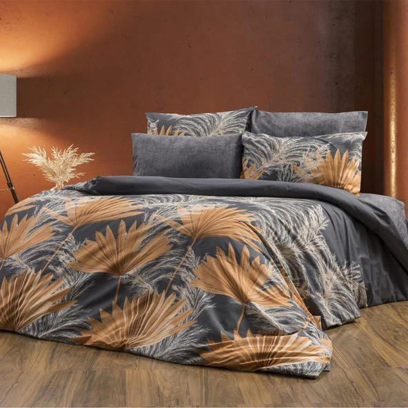 Keep London Home Series 327 Natural Cotton(Doğal Pamuk) Tek Kişilik Nevresim Takımı-Yelpaze