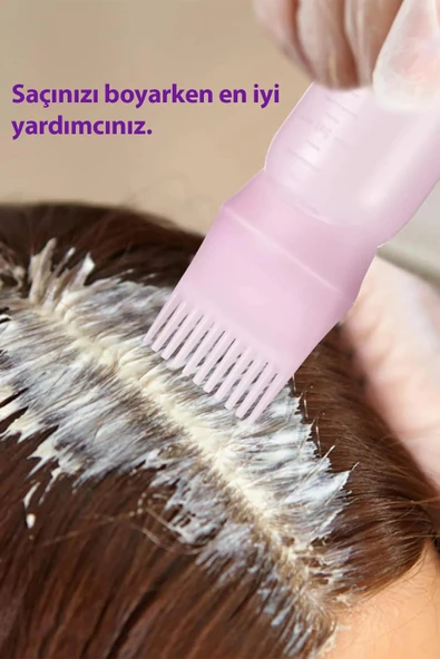 Saç Boyama Tarağı 1 Adet Yıkanabilir Taraklı Saç Yağı Uygulama Aparatı Saç Boyama Seti Maske Makyaj - 6