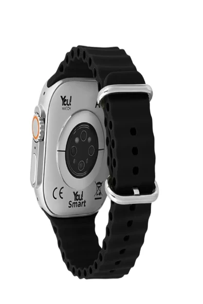 You Watch A8-A85PRO You Smart Silver & Black Silicon Unisex Kol Saati - 3