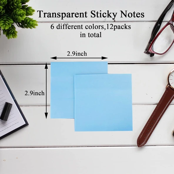 Gen-Of Şeffaf Post-it Yapışkanlı Not Kağıdı 76X76 mm 40 Yp - 4