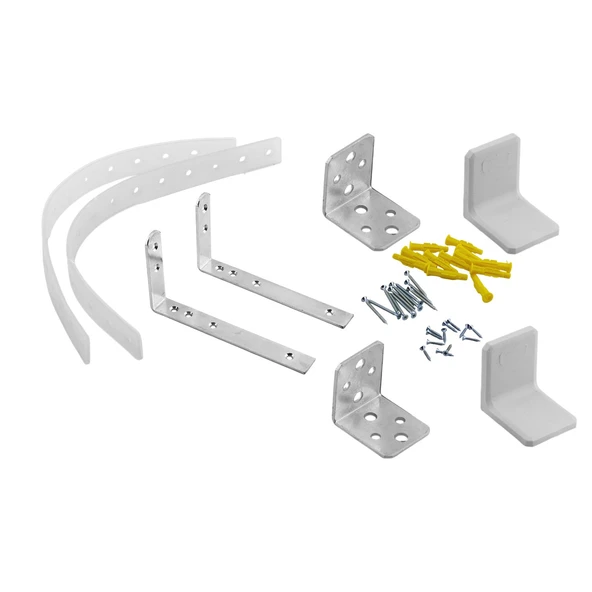 Mobilya Sabitleme Aparatı Seti Deprem Gardrop Kitaplık Dolap Devrilme Önleyici L Demir - Resim 5