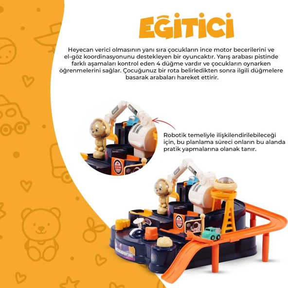 Ogi Mogi Toys 4 Düğme Kontrollü Uzay Macerası Oyun Seti - 3