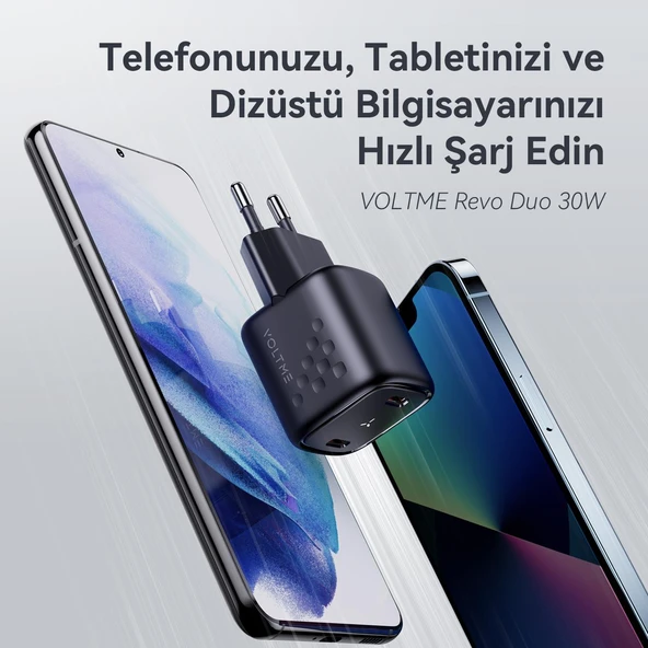VOLTME V2013 Revo Siyah 30W CC GaN Şarj Aleti - 4