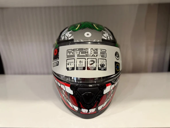 KASK SHIRO KATANA SV JOKER KIRMIZI/YEŞİL/BEYAZ - 4