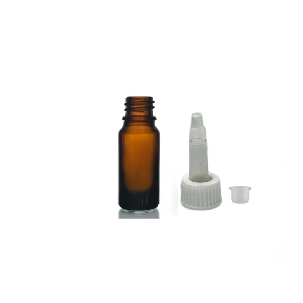 5ml KAHVERENGİ CAM ŞİŞE GETAMİSİN KAPAK, PLASTİK ÜSTTEN DAMLALIKLI ŞİŞE, 24 ADET, DAMLATMALI ŞİŞE,DAMLATICI ŞİŞE