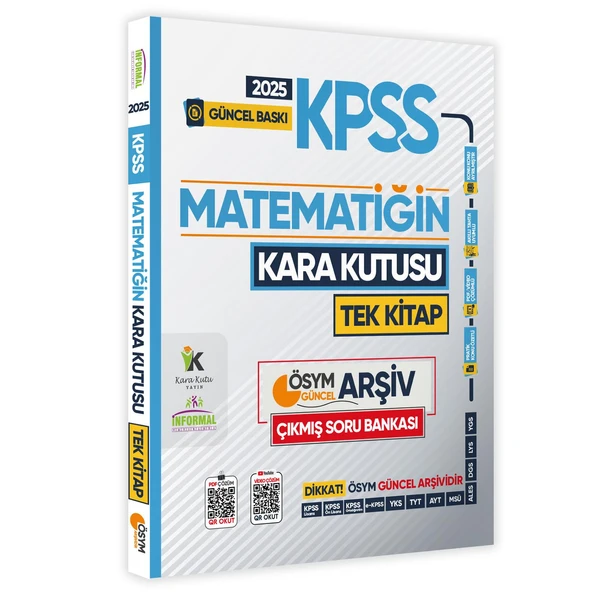2025 MEB-AGS Kara Kutu Matematik TEK KİTAP ÖSYM Arşiv Çıkmış Soru Bankası K.Özetli Video/PDF Çözümlü