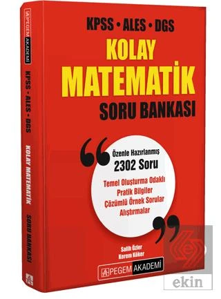 Pegem KPSS ALES DGS Kolay Matematik Soru Bankası Ç ürün görseli 1