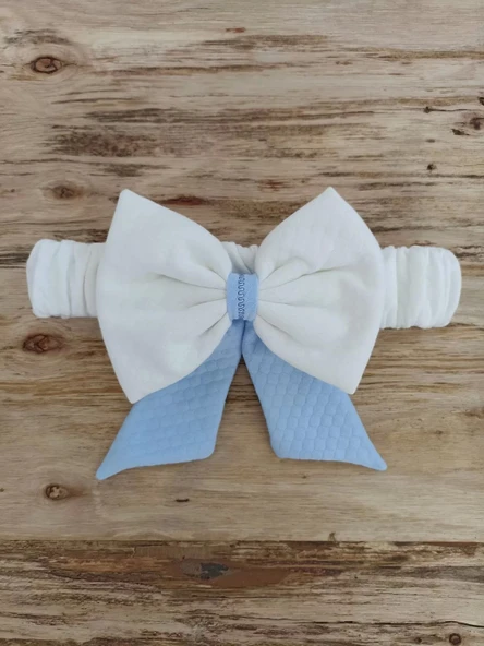 Yenidoğan Bal Peteği My Prince Taç Nakışlı Delüks Kundak Bebek Battaniyesi Mavi - Resim 6