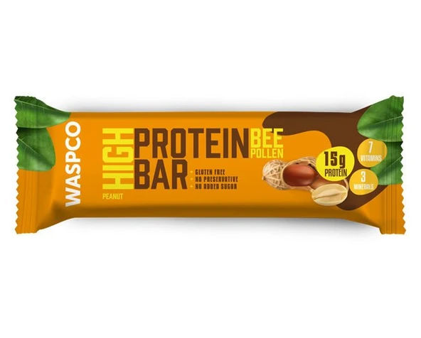 Waspco Yer Fıstıklı ve Kakaolu Yüksek Protein Bar 50 gr 1 Adet