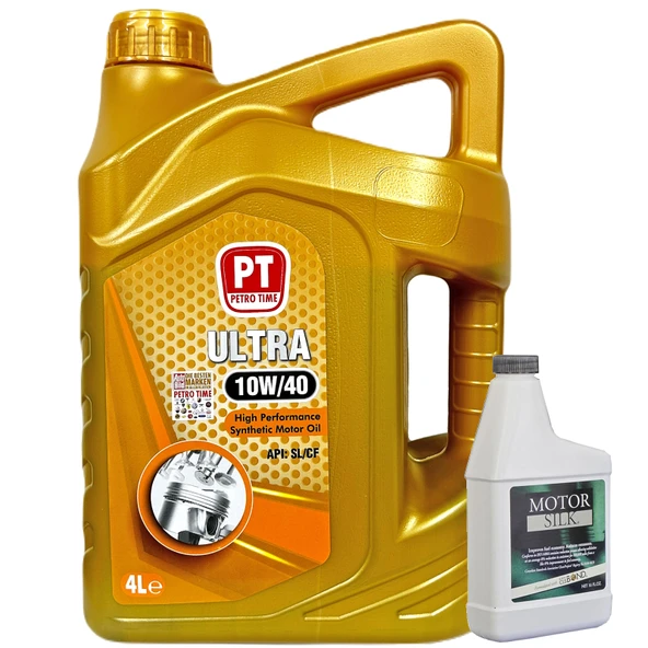 Petro Time 10W-40 Sentetik Motor Yağı 4 Litre + Motor Silk Bor Katkı