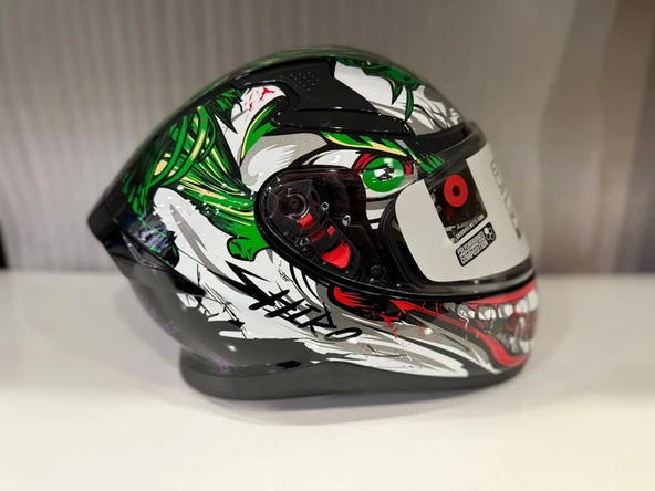 KASK SHIRO KATANA SV JOKER KIRMIZI/YEŞİL/BEYAZ - 3
