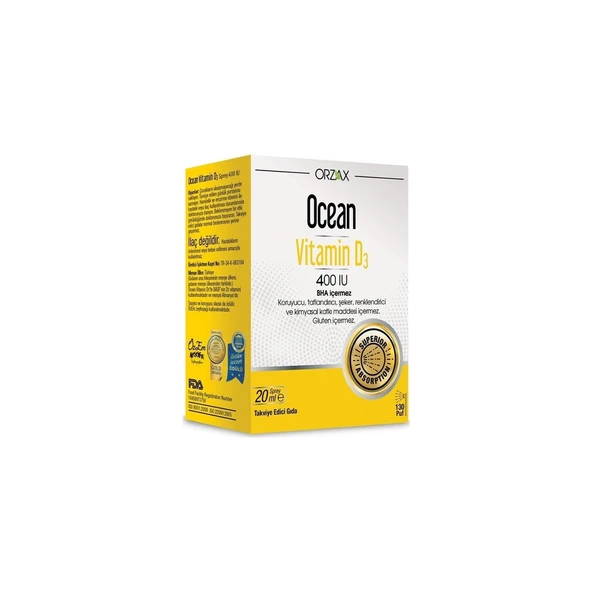 Orzax Ocean Vitamin D3 400 IU 20 ml Oral Spray