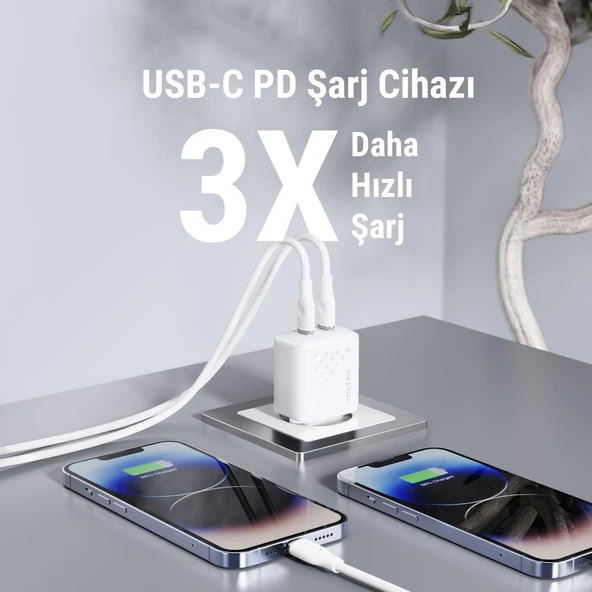 VOLTME V2022 Revo Beyaz 35W CC GaN Şarj Aleti - 6