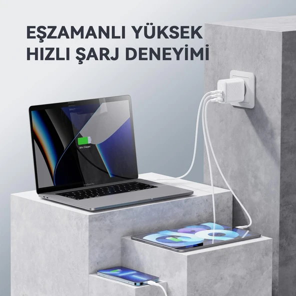 VOLTME V2024 Revo Beyaz 65W CCA GaN Şarj Aleti - 3