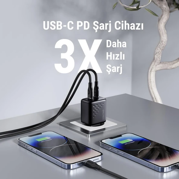 VOLTME V2021 Revo Siyah 35W CC GaN Şarj Aleti - 6