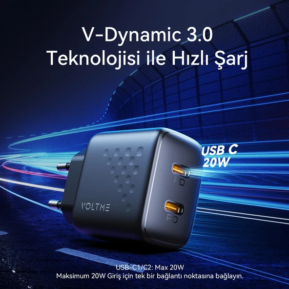 VOLTME V2019 Revo Siyah 20W CC Şarj Aleti - 6