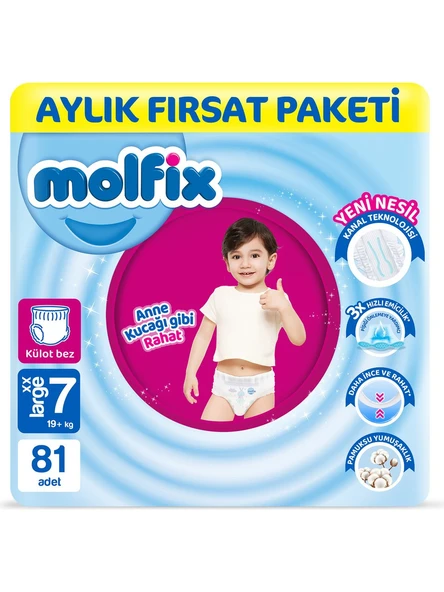 Molfix 7 Numara XX Large 81'li Külot Bez