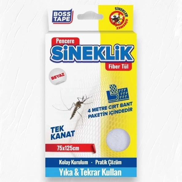 Boss Tape Pencere Cam Sineklik 75x125cm Cırt Bantlı - 2