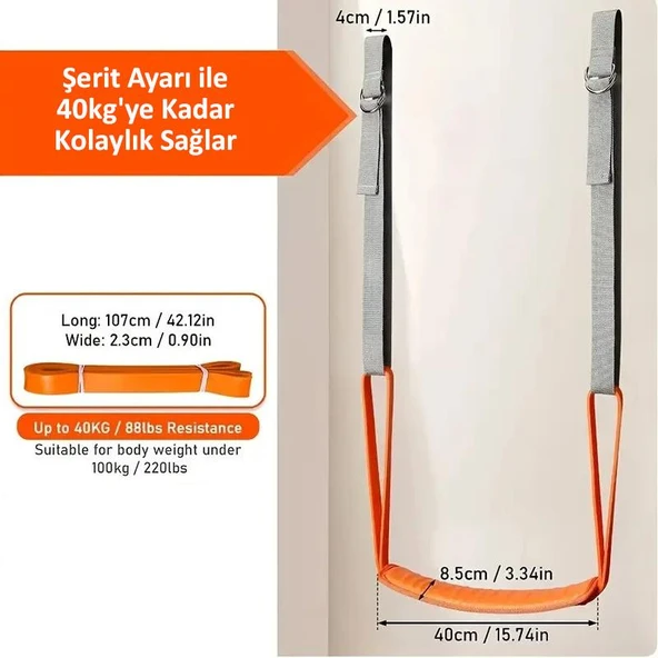 Valkyrie Pull Up Barfiks Çekme Yardımcısı Evrensel Uyumlu 40kg Ağırlık Düşürücü Ayarlanabilir Kolay Kurulum Kullanım - 5