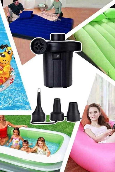 Elektrikli Hava Pompası Şişme Yatak Havuz Vakumlu Poşet Hava Kompresörü - 4