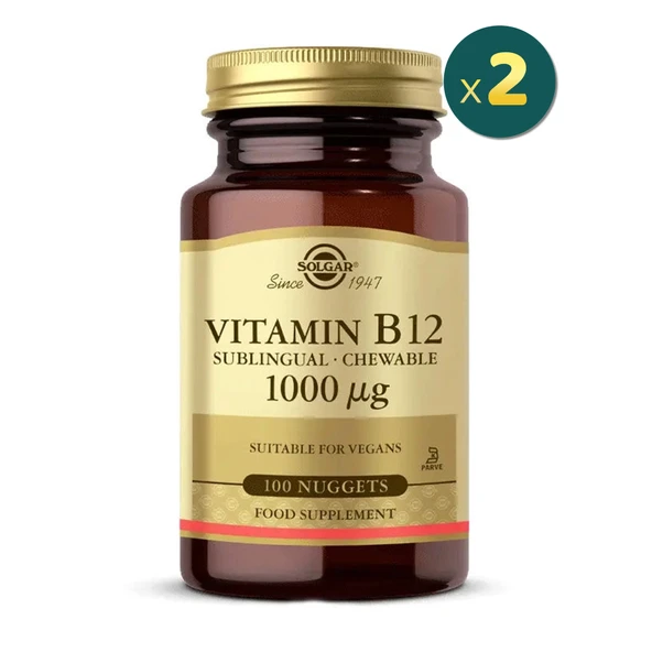 Solgar Vitamin B12 1000 mcg 100 Tablet 2'li