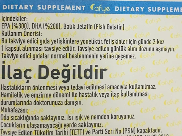 Afye Omega 3  (60 Kapsül) - 3