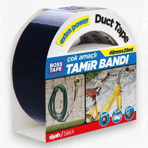 Boss Tape Duct Tape Tamir Bandı Siyah 48mmx25mt - 4