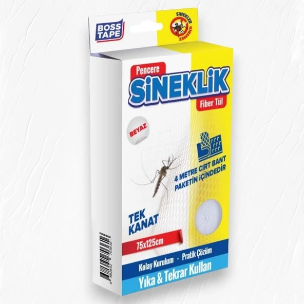 Boss Tape Pencere Cam Sineklik 75x125cm Cırt Bantlı - 3