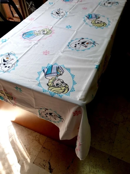 FROZEN BASKILI MASA VE ÇOCUK OYUN ÖRTÜSÜ (150*180 cm) - Resim 7