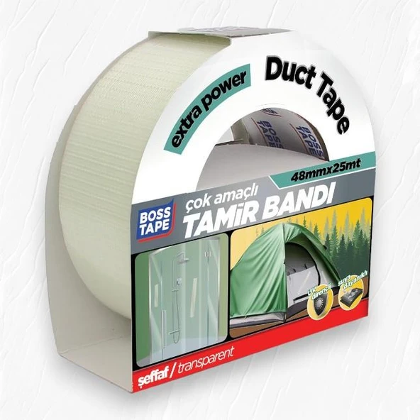 Boss Tape Duct Tape Tamir Bandı Şeffaf 48mmx25mt - 2