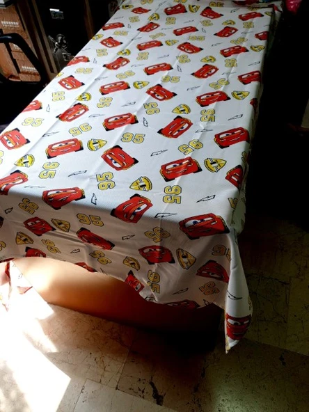 CARS BASKILI MASA VE ÇOCUK OYUN ÖRTÜSÜ (150*180 cm) - Resim 8