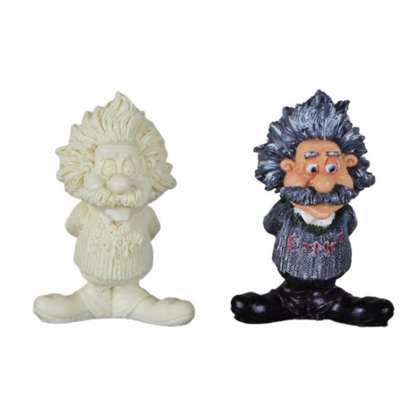 Boyanabilir Polyester Poliüretan Ham Obje Einstein Biblo