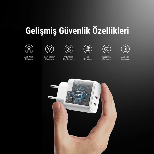 VOLTME V2112 Revo Beyaz 45W CC GaN Şarj Aleti - 2